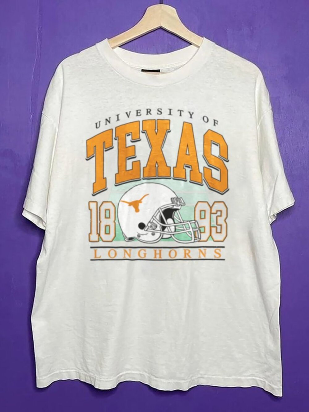 1893 Vintage University of Texas Longhorns Football Shirt, Retro NCAA Shirt Tee